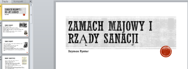 Prezentacja - zamach majowy