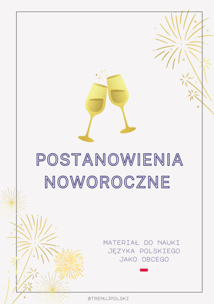 Postanowienia noworoczne 🎉 - lekcja konwersacyjna poziom A2-B1 🗣️