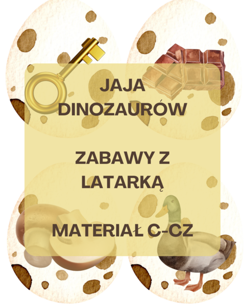 Jaja dinozaura | zabawy z latarką | logopedia | głoski c-cz