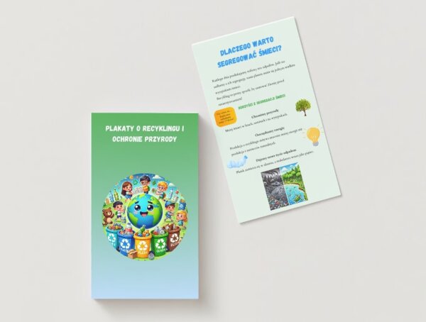 Plakaty o recyklingu i ochronie przyrody