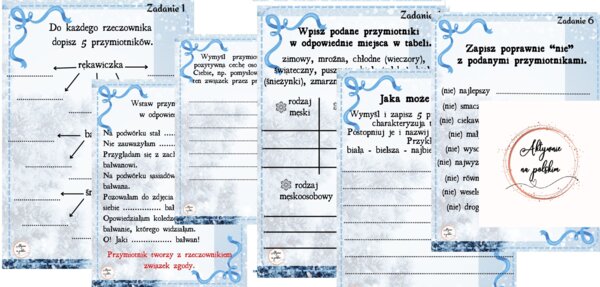 Przymiotniki - karty pracy + prezentacja