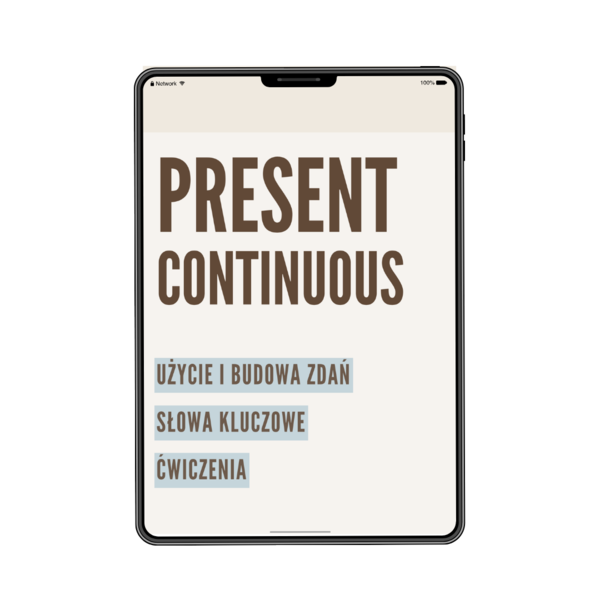 Present continuous- teoria, budowa zdań i ćwiczenia | Angielski, gramatyka dla ucznia (PDF)