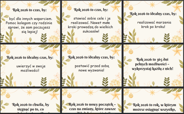 Hasła motywujące na Nowy Rok 2026