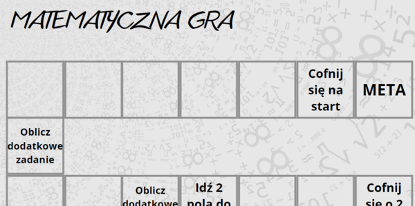 Gra planszowa: porównywanie liczb