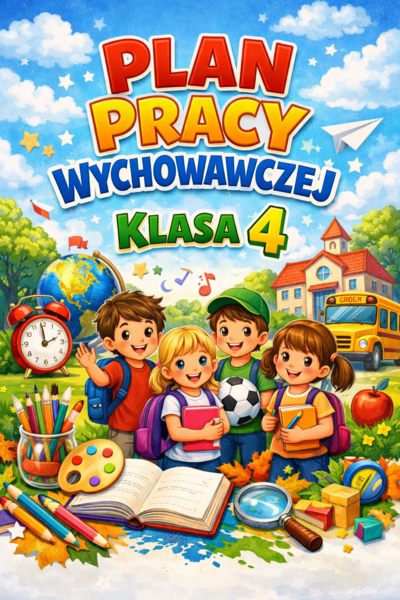 ROCZNY PLAN PRACY WYCHOWAWCY - klasa 4 (DOCX, edytowalny); plan pracy wychowawczej; godziny wychowawcze