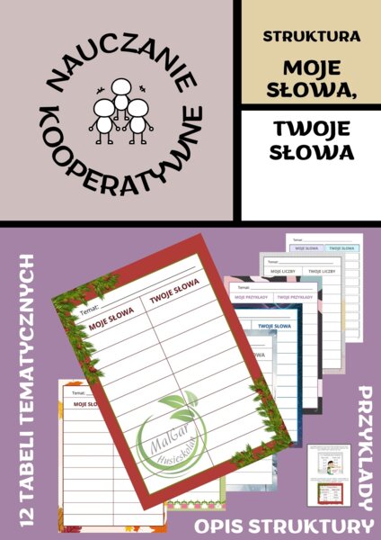 Nauczanie kooperatywne, struktura „Moje słowa - Twoje słowa”