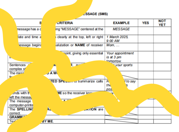 Kryteria pisania KRÓTKIEJ WIADOMOŚCI (SMS) na języku angielskim – klasa VII-VIII | TEXT MESSAGE (SMS) criteria writing in English – grades 7-8