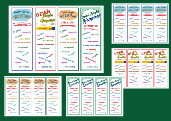DZIEŃ JĘZYKA OJCZYSTEGO – zakładki do książek – zakładka – wersja 2