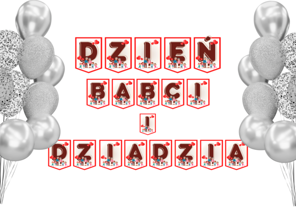 Dzień Babci i Dziadka - napis girlanda tylko 3 zł, każda litera A4