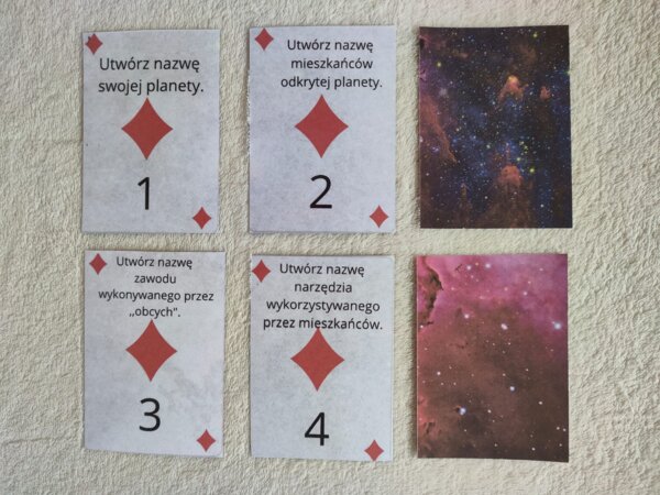 Neologizmy - karty do gry - zadania