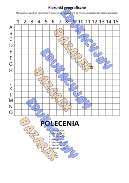 Ćwiczenia Kierunki geograficzne dla klasy 4
