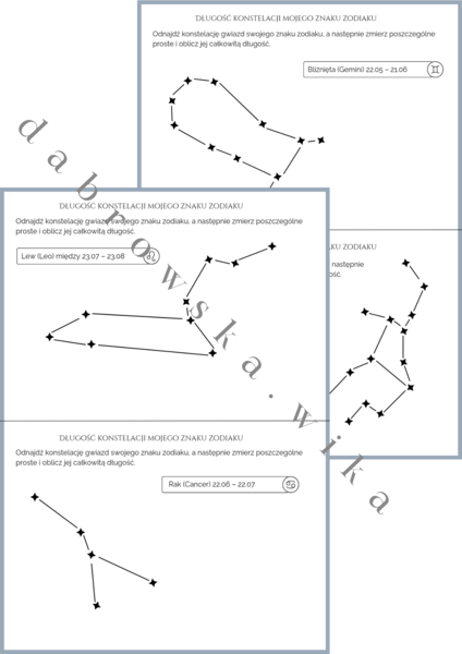Długość konstelacji mojego znaku zodiaku
