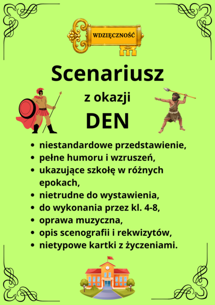 Scenariusz przedstawienia na DEN w wykonaniu klas 4-8 "Nie narzekaj. Sprawdź!"