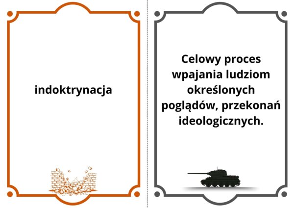 Fiszki, literatura wojenna, 14 pojęć oraz jeden pusty zestaw, pdf