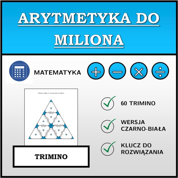 Trimino - Arytmetyka do miliona | matematyka