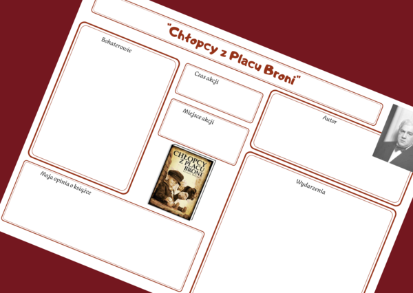 CHŁOPCY Z PLACU BRONI – karta pracy – świat przedstawiony - egzamin