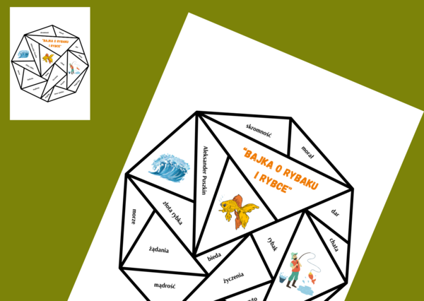 BAJKA O RYBAKU I RYBCE – układanka – puzzle – egzamin – powtórka