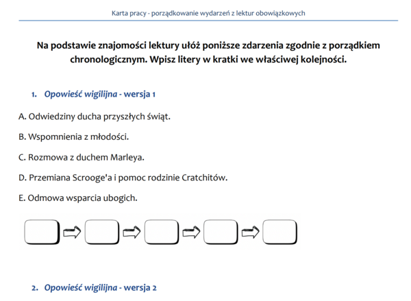 Lektury - chronologia wydarzeń (E8)