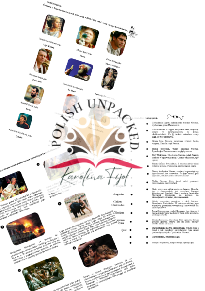 Karta pracy + odpowiedzi do filmu "Quo vadis" w reż. Jerzego Kawalerowicza