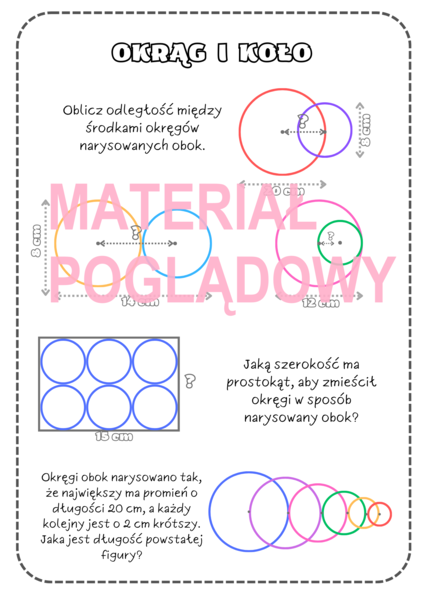 KOŁO I OKRĄG - karta pracy kl. 4, 5, 6
