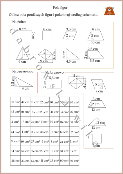 Pola figur - kodowanka