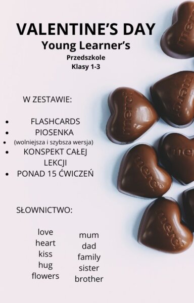 Valentine’s Day – Young Learners – song + lesson plan + flashcards + worksheets + song