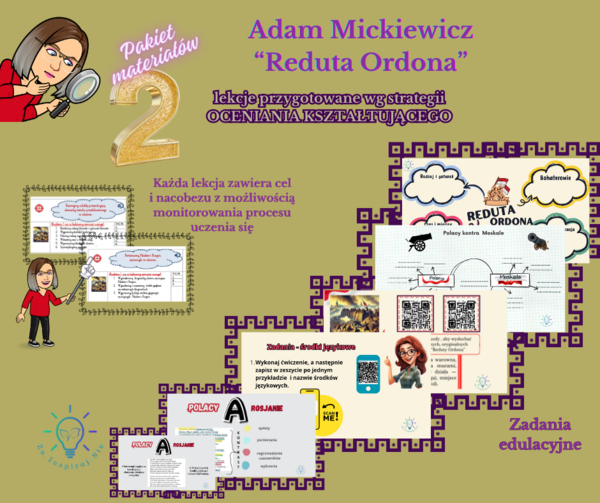 Reduta Ordona- karty pracy, zadania, AI- pakiet materiałów