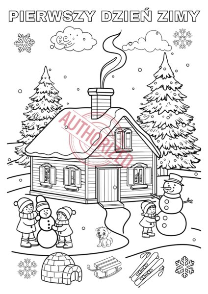 Kolorowanka XXL na Pierwszy Dzień Zimy