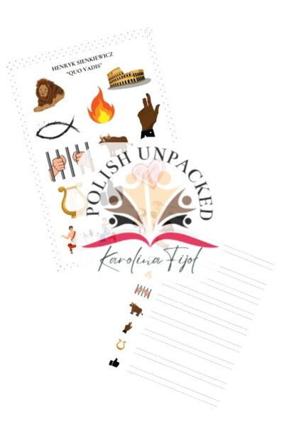 Ikony (obrazki) do lektury "Quo vadis" Henryka Sienkiewicza, język polski, egzamin ósmoklasisty, lektura obowiązkowa klasa 7-8