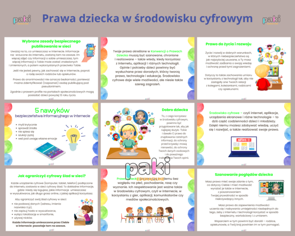 Dzień Bezpiecznego Internetu //Prawa dziecka w środowisku cyfrowym, bezpieczeństwo w internecie - zgodne z polityką oświatową na r. 24/25 - gazetka profilaktyczna
