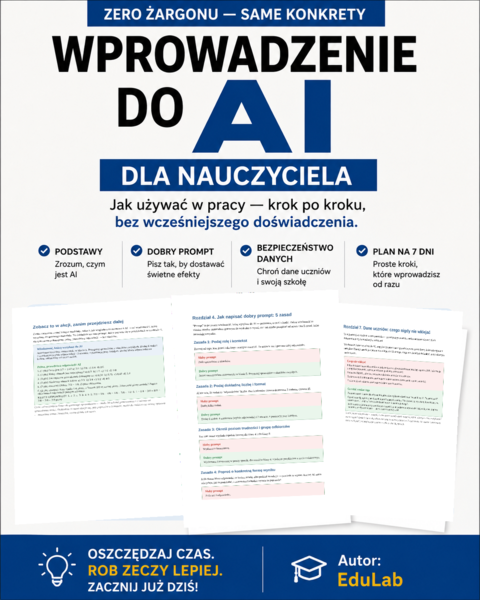 Wprowadzenie do AI dla nauczyciela — krok po kroku