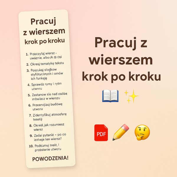 Zakładka: Jak pracujemy z wierszem?