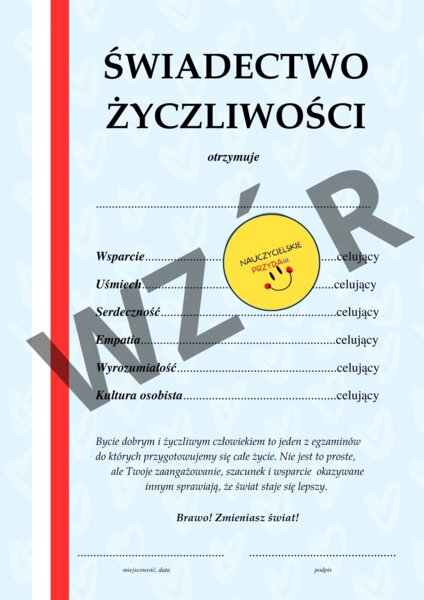 Świadectwo życzliwości
