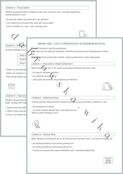 Zmiany cen – o procentach w życiu codziennym