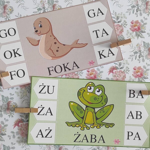 Klamerkowe zabawy - SYLABY