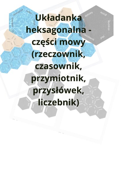 Układanka gramatyczna piramida Montessori - rzeczownik, czasownik, przymiotnik, przysłówek, liczebnik