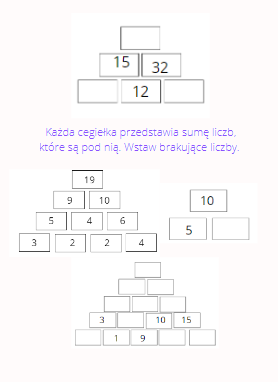 Matematyczna PIRAMIDA - DODAWANIE I ODEJMOWANIE