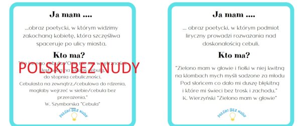 Obrazy poetyckie - Ja mam, kto ma