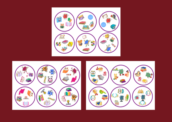 DZIEŃ KSIĄŻKI – biblioteka – świetlica – przedszkole – DOOBLE – 42 szt.