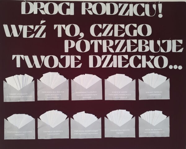 Gazetka "Drogi Rodzicu! Weź to, czego potrzebuje Twoje dziecko..."