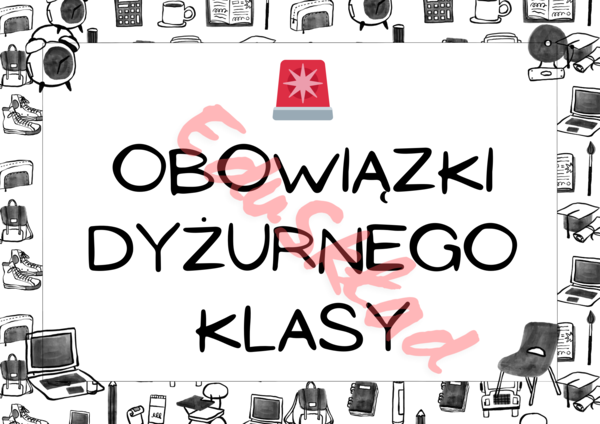 📰 Gazetka „Obowiązki Dyżurnego” 🚨