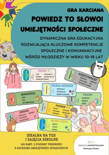 Powiedz to słowo! Umiejętności społeczne. Gra edukacyjna dla młodzieży