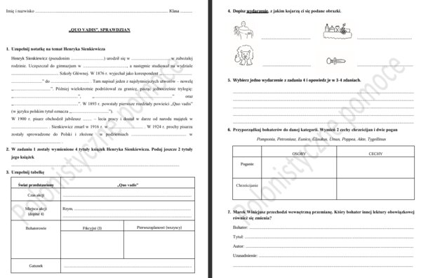 Quo vadis. Sprawdzian