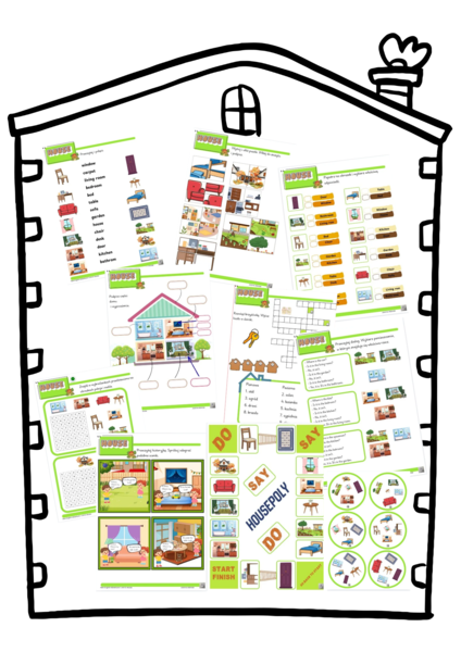 Karty pracy- New English Adventure 1 Unit 6 My house