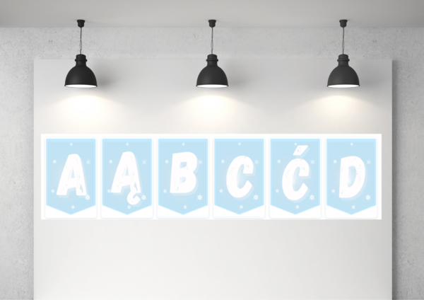 Girlanda Alfabet zimowy