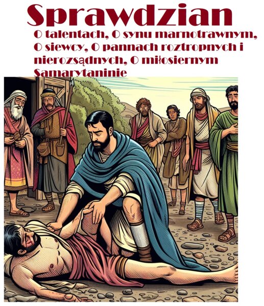 Przypowieści biblijne - sprawdzian + klucz odpowiedzi