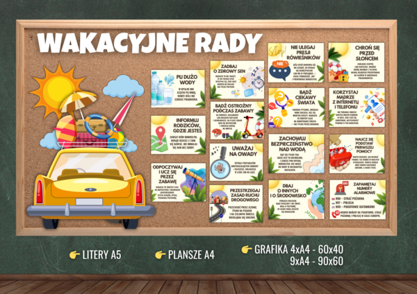 WAKACYJNE RADY - GAZETKA SZKOLNA EDUKACYJNA - BEZPIECZNE WAKACJE