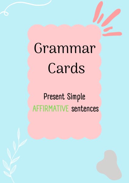 Present Simple/ Karty do mówienia/ Mówienie/ Speaking/ Konwersacje/ Klasy 4-8/ Klasy 4-6/ Klasy 6-8/ SP/ Warm-up/ Rozgrzewka/ Speaking cards/ Gramatyka/ Grammar/ Speaking cards grammar/ Grammar cards/ E8/