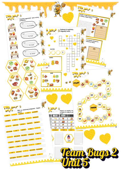 Karty pracy - Team Bugs 2 Unit 5 The Wild Wasps