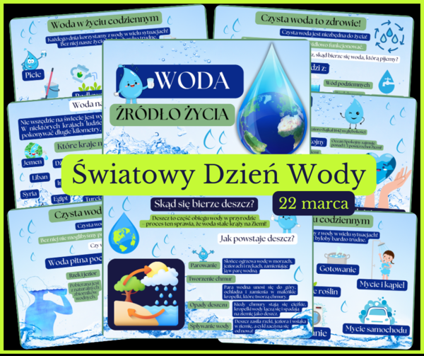 WODA - ŻRÓDŁO ŻYCIA - PLANSZE EDUKACYJNE